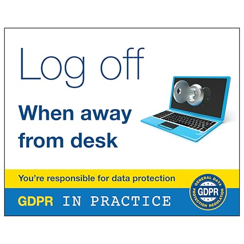 V Safety GDPR Sticker - Log Off When Away From Desk 100 x... - Maison & Cuisine Amazon Royaume-Uni à 0.70€