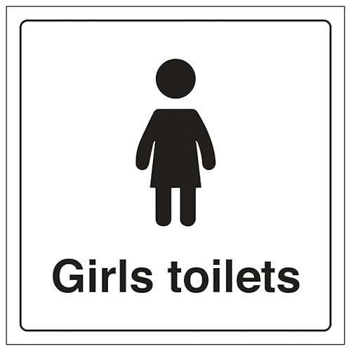 V Safety Girls Toilets 150 x 150 mm - Self Adhesive Vinyl... - Maison & Cuisine Amazon Royaume-Uni à 1.00€