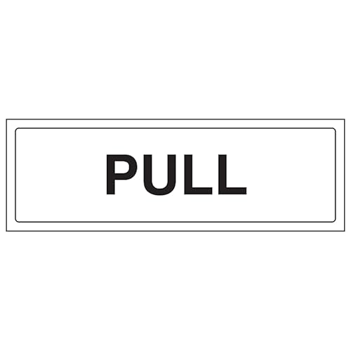 V Safety Pull 300 x 100 mm - 2mm Rigid Plastic Safety Sign - Maison & Cuisine en promo à 1.89€
