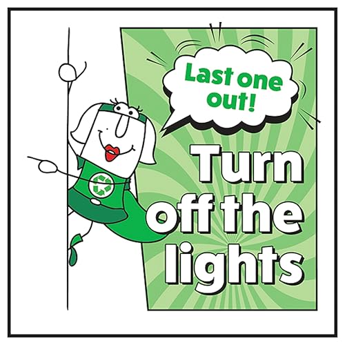 V Safety Last One Out! Turn Off The Lights Woman Left 100 x... - Maison & Cuisine Amazon Royaume-Uni à 1.40€