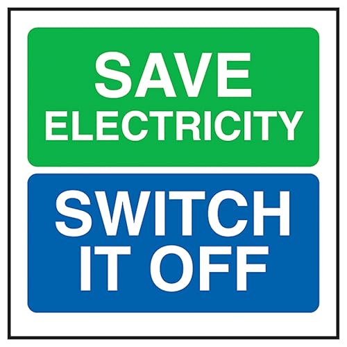 V Safety Save Energy Switch It Off 100 x 100 mm - 3mm... - Maison & Cuisine Amazon Royaume-Uni à 1.40€
