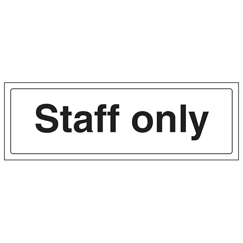 V Safety Staff Only 300 x 100 mm - Glow In The Dark 1mm... - Maison & Cuisine en promo à 3.76€