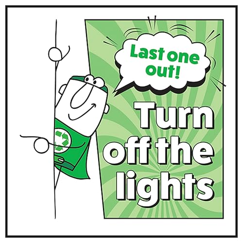 V Safety Last One Out! Turn Off The Lights Man Left 100 x... - Maison & Cuisine en promo à 1.40€