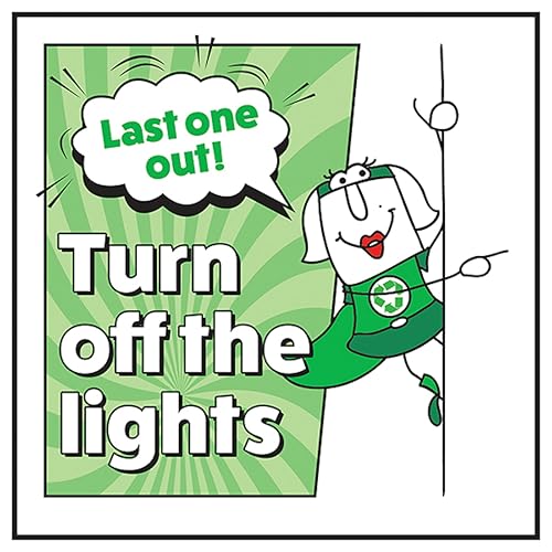 V Safety Last One Out! Turn Off The Lights Woman Right 100... - Maison & Cuisine en promo à 1.40€