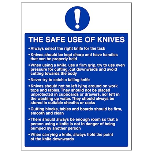 V Safety The Safe Use Of Knives - Portrait 200 x 300 mm... - Maison & Cuisine en promo à 2.47€