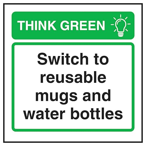 V Safety Think Green Switch To Reusable Mugs and Water... - Fournitures Bureau Amazon Royaume-Uni à 1.00€
