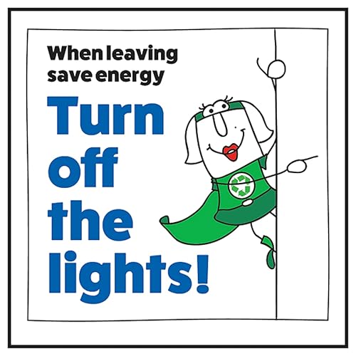 V Safety When Leaving Save Energy Turn Off The Lights!... - Maison & Cuisine en promo à 1.40€