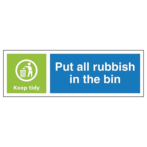 V Safety Put All Rubbish In The Bin Keep Tidy - Landscape... - Maison & Cuisine Amazon Royaume-Uni à 2.34€