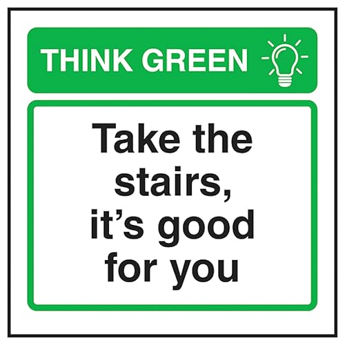 V Safety Think Green Take The Stairs, It's Good For You 100... - Maison & Cuisine Amazon Royaume-Uni à 1.40€