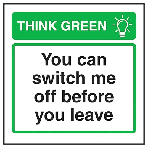 V Safety Think Green You Can Switch Me Off Before you Leave... - Maison & Cuisine Amazon Royaume-Uni à 1.40€