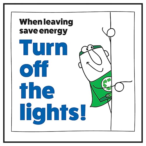 V Safety When Leaving Save Energy Turn Off The Lights! Man... - Maison & Cuisine en promo à 1.40€