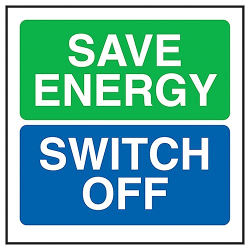 V Safety Save Energy Switch Off 100 x 100 mm - 3mm... - Maison & Cuisine en promo à 1.40€