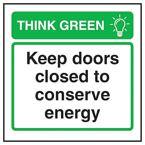 V Safety Think Green Keep Doors Closed To Conserve Energy... - Maison & Cuisine en promo à 1.00€
