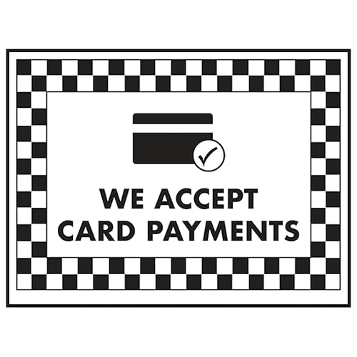V Safety We Accept Card Payments/Card Symbol 200 x 150 mm... - Auto & Motorcycle Amazon France à 4.34€