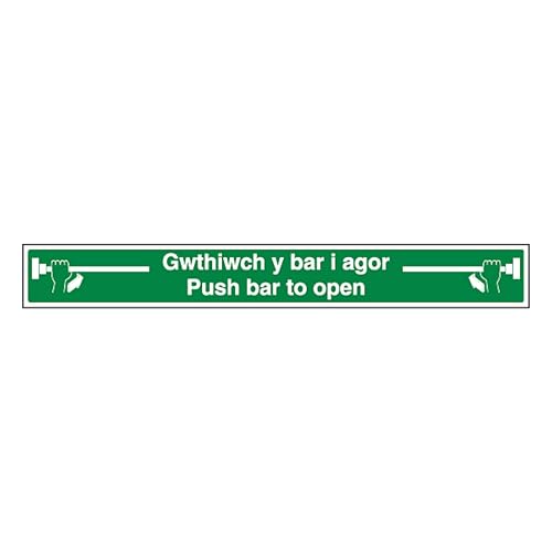 V Safety Welsh/English - Push Bar To Open - Long Landscape... - Maison & Cuisine Amazon Royaume-Uni à 2.75€