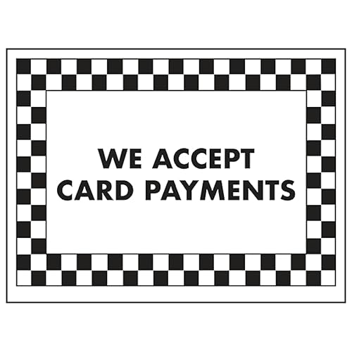 V Safety We Accept Card Payments 200 x 150 mm - 2mm Rigid... - Maison & Cuisine Amazon Royaume-Uni à 1.99€