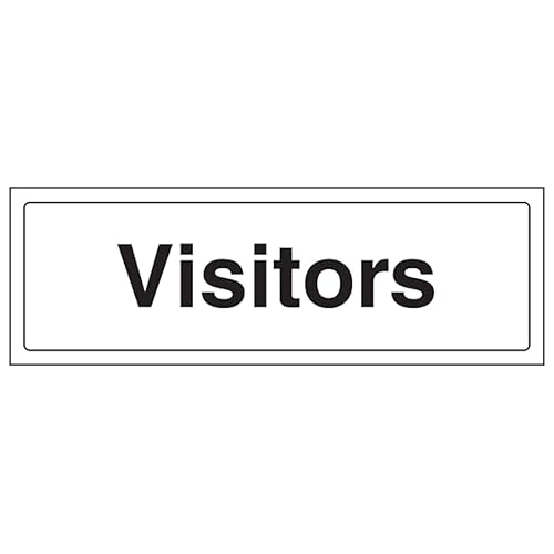 V Safety Visitors 300 x 100 mm - 2mm Rigid Plastic Safety... - Maison & Cuisine Amazon Royaume-Uni à 2.09€