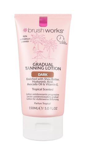 Brushworks Gradual Tanning Lotion Dark 150ml - Gradual Tan... - Beauty & Fragrances Amazon UK à 4.44€