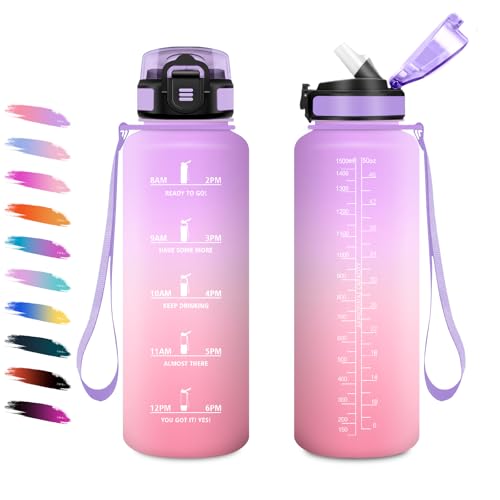 Sportflasche 1,5L, Auslaufsicher Trinkflasche mit... - Sports & Fitness en promo à 12.23€