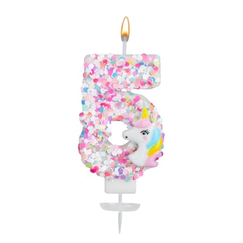 Candela Unicorno Numero, Glitter Paillettes Candela... - Bébé & Puériculture Amazon Italie à 7.99€