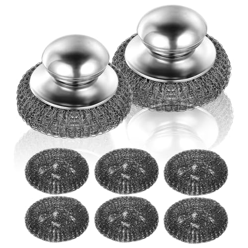 Lot de 8 éponges en acier inoxydable - 2 tampons de... - Maison & Cuisine en promo à 7.00€