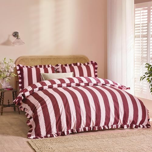 furn. Wylder Birdie Stripe Duvet Cover Set – Reversible... - Maison & Cuisine Amazon Royaume-Uni à 32.99€