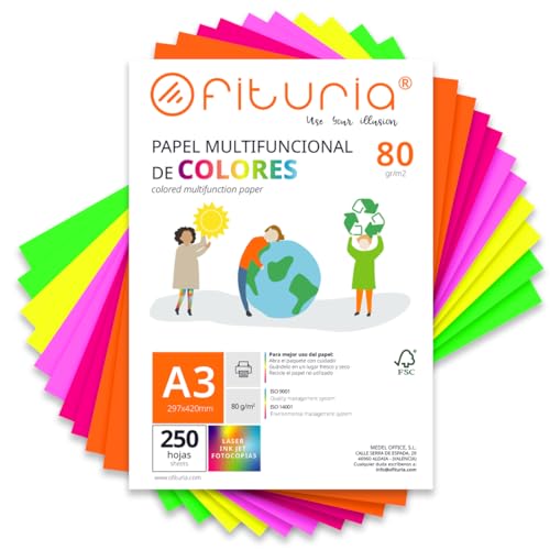 Fogli Colorati, Pacco 250 Fogli A3 80gr – Carta Colorata... - Maison & Cuisine Amazon Italie à 41.57€