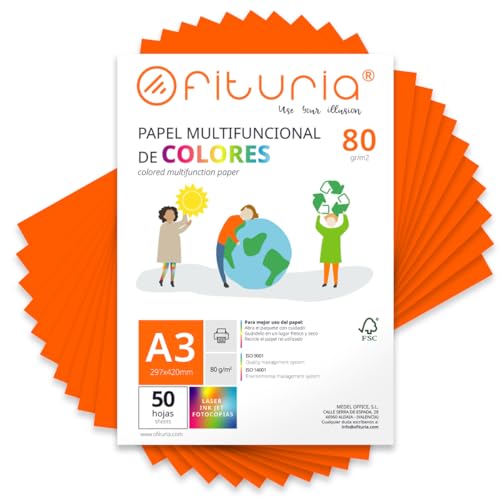 Feuilles de couleur, Pack 50 Feuilles A3 80gr – Papier... - Auto & Motorcycle Amazon France à 8.61€