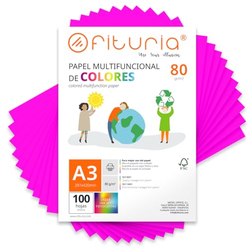Feuilles de couleur, Pack 100 Feuilles A3 80gr – Papier... - Auto & Moto Amazon France à 17.05€