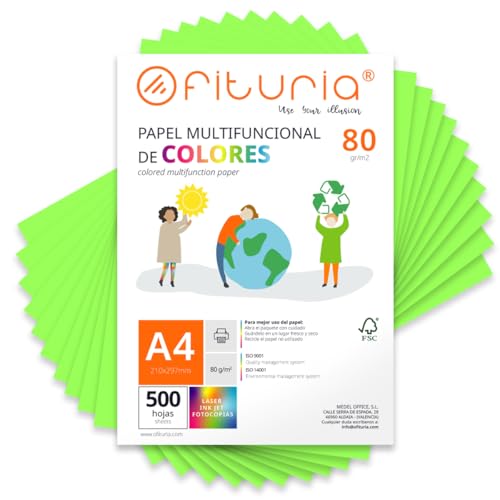 Folios de Colores, Pack 500 Hojas A4 80gr – Papel de... - Nouvelle promo Amazon à 15.34€