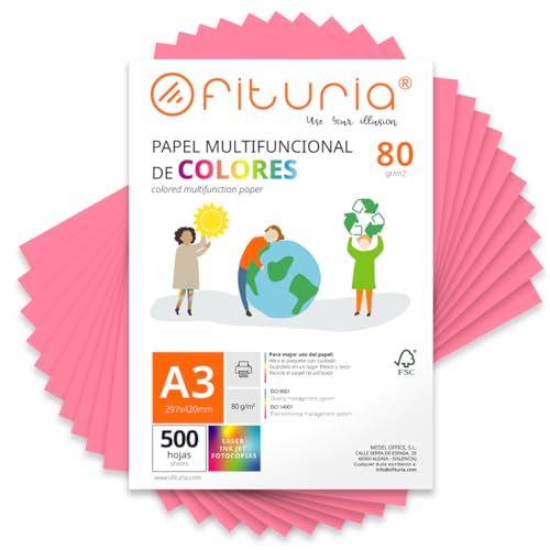Feuilles de couleur, Pack 500 Feuilles A3 80gr – Papier... - Nouvelle promo Amazon à 44.89€