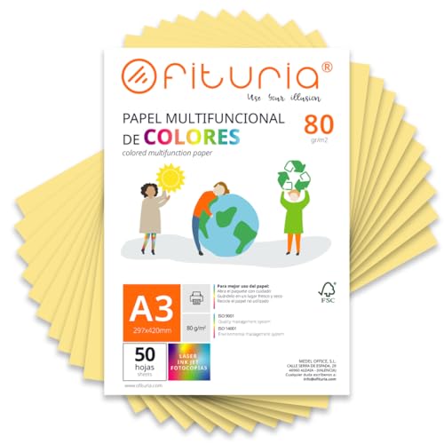 Buntes Papier, 50 Blatt A3 80g – Farbiges Papier für... - Amazon Allemagne à 5.39€
