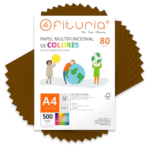 Feuilles de couleur, Pack 500 Feuilles A4 80gr – Papier... - Auto & Moto en promo à 33.02€