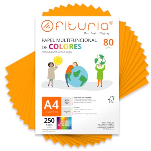 Feuilles de couleur, Pack 250 Feuilles A4 80gr – Papier... - Auto & Motorcycle Amazon France à 11.76€