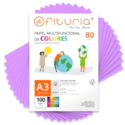 Buntes Papier, 100 Blatt A3 80g – Farbiges Papier für... - Amazon Germany à 8.36€