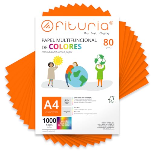 Fogli Colorati, Pacco 1000 Fogli A4 80gr – Carta Colore per... - Maison & Cuisine Amazon Italie à 29.04€