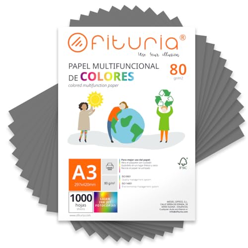 Folios de Colores, Pack 1000 Hojas A3 80gr – Papel de... - Amazon Spain à 64.70€