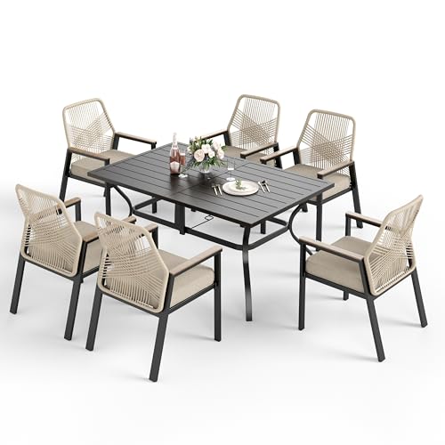 PHI VILLA Table Chaise de Jardin Exterieur, Table a Manger... - Jardin & Extérieur en promo à 149.99€