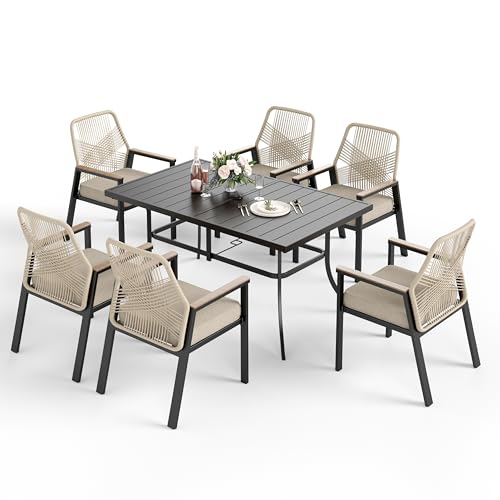 PHI VILLA Table Chaise de Jardin Exterieur, Table a Manger... - Jardin & Extérieur Amazon France à 149.99€