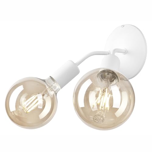LAMKUR VIGGO - Lampada da parete, 2 x E27, colore: Bianco - Home & Kitchen Amazon Italy à 10.10€