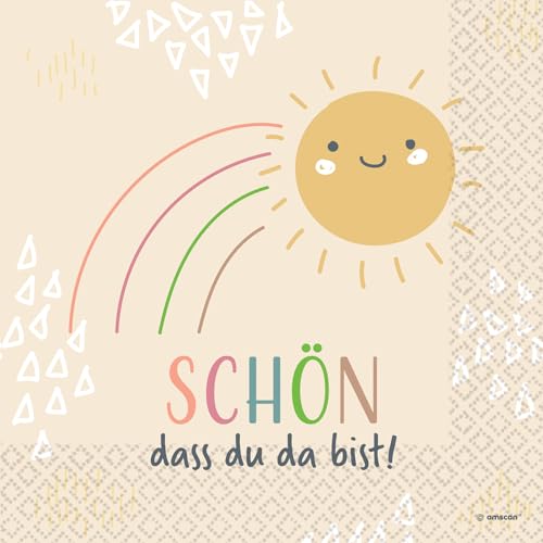 Riethmüller Tovaglioli "Schön, dass du da bist", 33 cm x 33... - Auto & Moto en promo à 6.98€