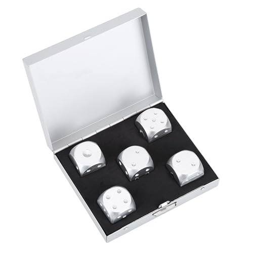 Qcwwy Aluminium Alloy Deluxe Table Game Poker Dices Set... - Maison & Cuisine Amazon Royaume-Uni à 15.58€