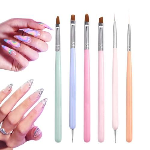 Rotuladores para Uñas,6 Pinceles Esculpido - Doble Punta... - Bricolage & Outils Amazon Espagne à 1.36€
