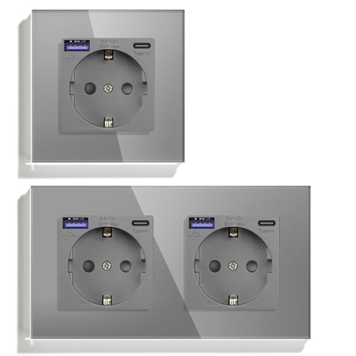 BSEED Schuko USB C 20W Pack, 1 x 1 Gang Enchufe + 1 x 2... - Maison & Cuisine Amazon Espagne à 19.92€