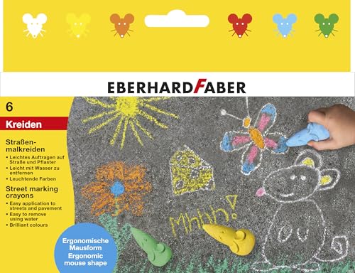 EBERHARD FABER 526561 - Craies de trottoir souris, 6 craies... - Jouets & Jeux Amazon France à 4.99€