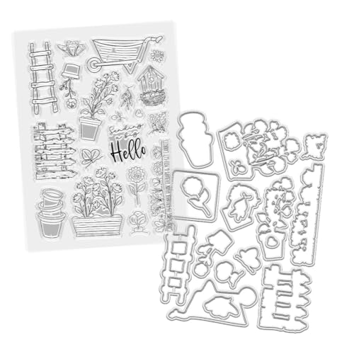 Polkadoodles Garden Therapy Outline Dies for Card Making... - Jardin & Extérieur Amazon Royaume-Uni à 5.88€