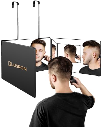 JUSRON Espejo de Pared 360°, Triple Plegable, con Corte... - Auto & Moto Amazon Espagne à 29.99€