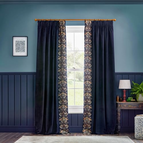 Morris&Co. Strawberry Thief Pencil Pleat Curtain Pair –... - Maison & Cuisine Amazon Royaume-Uni à 60.92€
