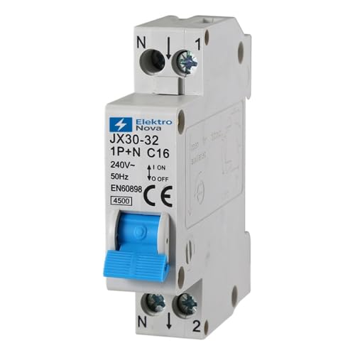 ELEKTRONOVA Interruptor magnetotérmico 1P+N C16 16A 4.5kA... - Sports & Fitness en promo à 8.96€