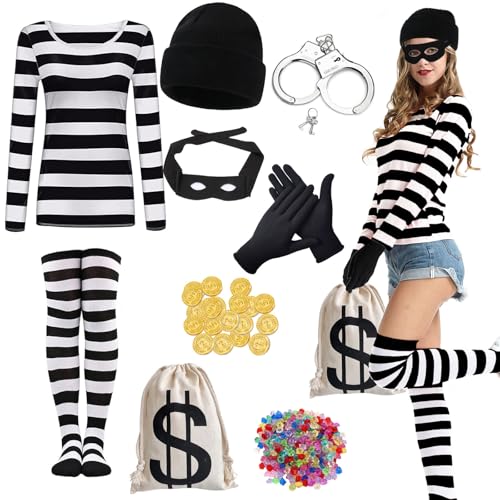 LIEOLGOH Costume da rapinatore per Halloween, da donna, 9... - Jouets & Jeux Amazon Italie à 14.58€